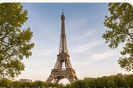Paris landmark seen across the river
